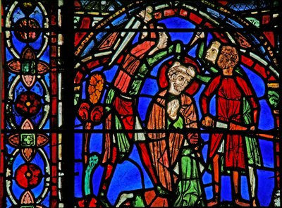 St Cheron Window: Assaulted by Bandits by French School