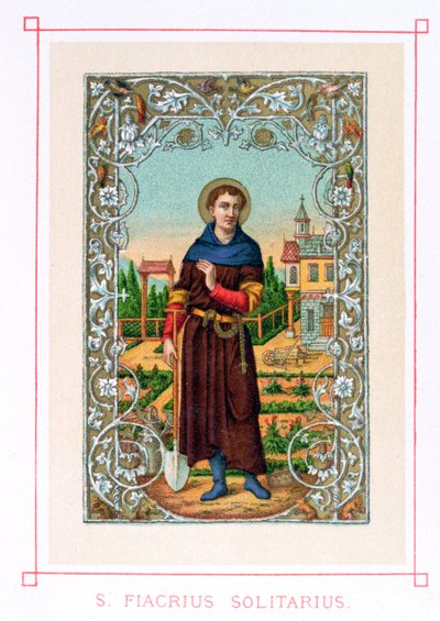 St. Fiacre (d.670) 1873 by French School