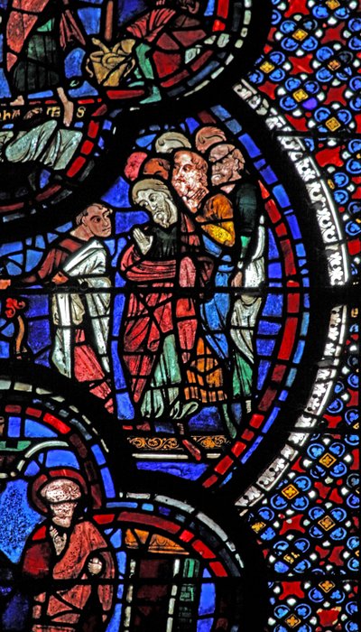 St John Window: Revives a Woman by French School