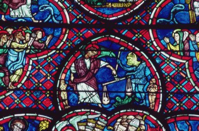 St Michael weighing souls by French School