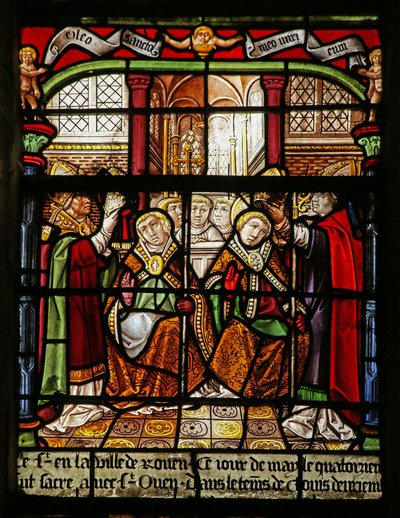 St Ouen and St Eloi Enthroned by French School
