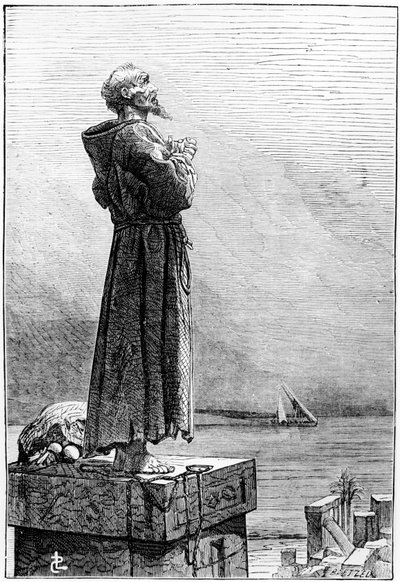 St Simeon Stylites, late 19th century by French School