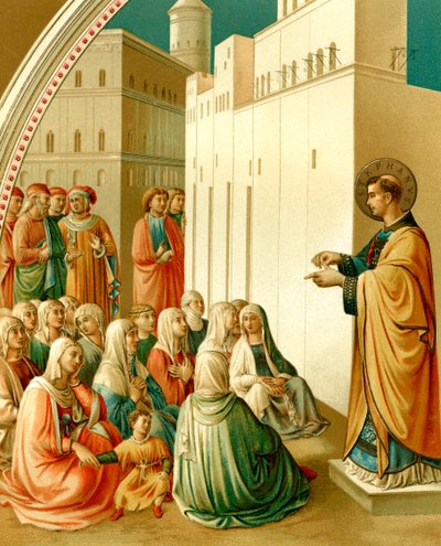St. Stephen Preaching by French School