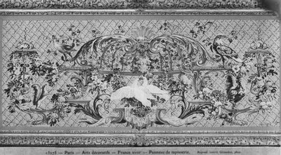 Tapestry panel with birds and flowers by French School