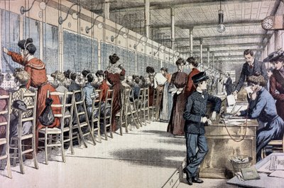 Telephone Exchange, Paris by French School