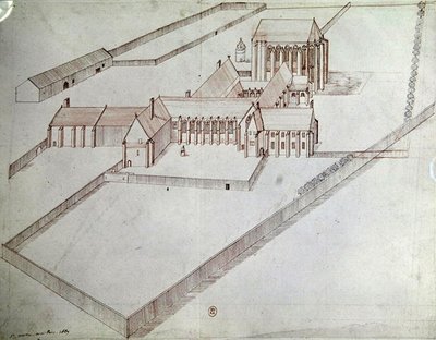 The Abbey of Saint-Martin-aux-Bois by French School