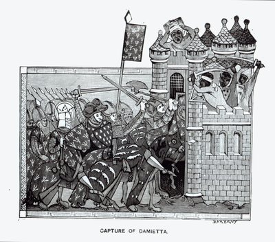 The Capture of Damietta in 1249 by French School