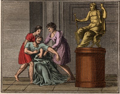 The Death of Demosthenes, 384-322 B.C. by French School