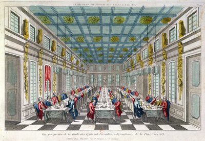 The Dining Room at Versailles in 1763 by French School