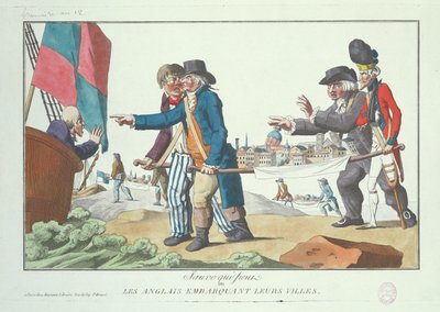 The English Boarding Their Cities by French School