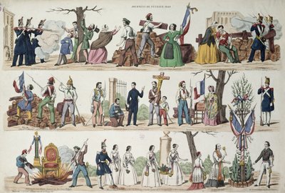 The Events of February 1848 by French School