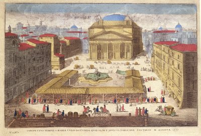 The Pantheon, Rome by French School