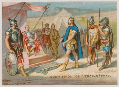 The Submission of Vercingetorix to Caesar by French School