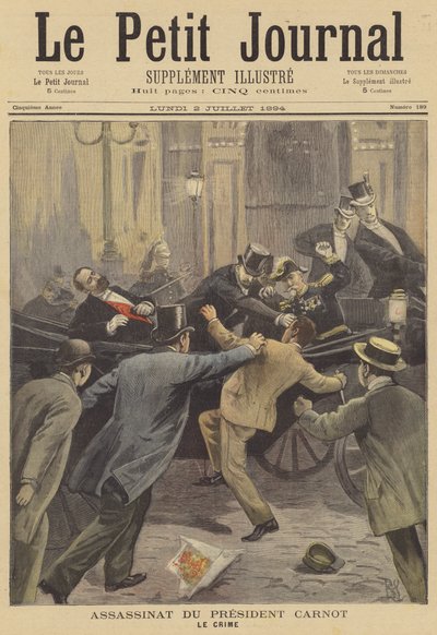 The assassination of President Carnot by French School