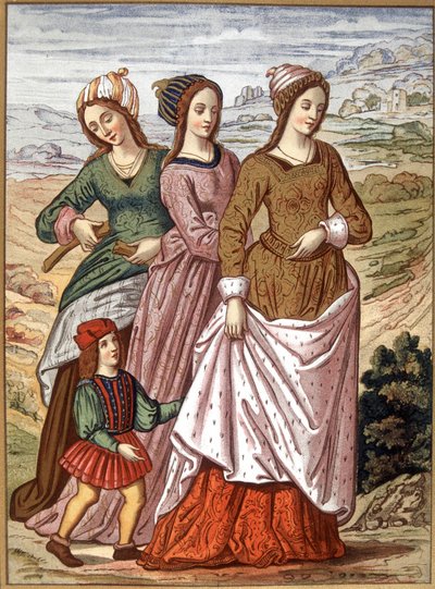 The Companions of Laure (Laura de Noves) by French School