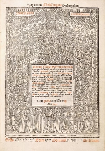 Title-Page Showing the Parliament of Toulouse, 1515 by French School