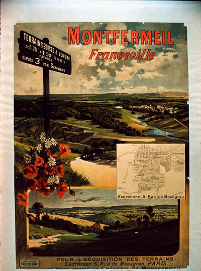 Tourist Poster of Montfermeil by French School
