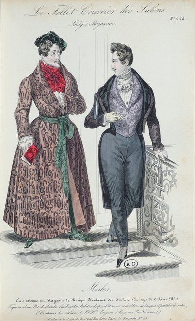 Two Elegant Young Men, 1835 by French School