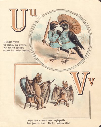 Urubu, uniform, vampire, violin by French School