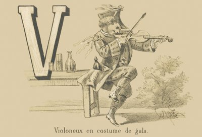 Fiddler in Gala Costume by French School