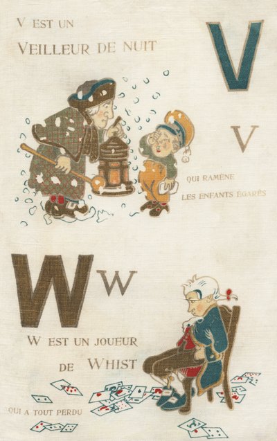 Night watchman and Whist player by French School
