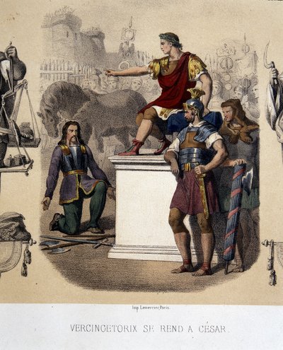 Vercingetorix Surrenders to Caesar (52 BC) by French School