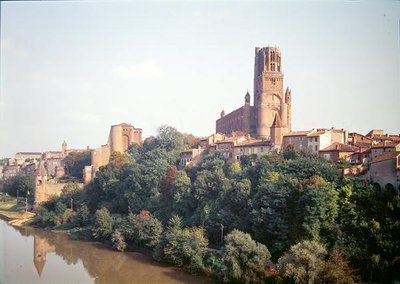 View of Albi Cathedral, begun in 1282 by French School