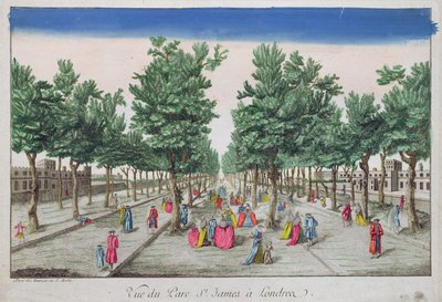 View of St. James Park, London by French School