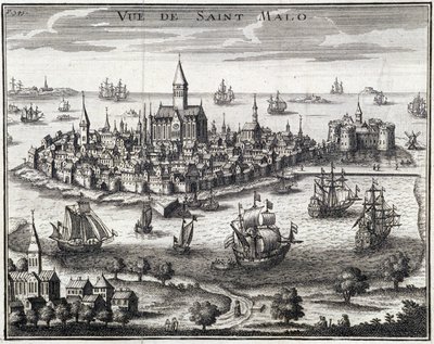 View of St Malo - Anonymous Engraving by French School