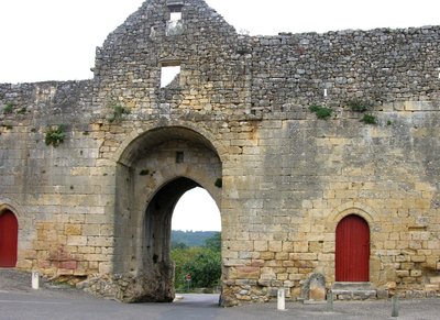 View of a fortified gate by French School