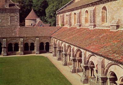 View of the cloister by French School