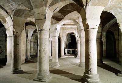 View of the crypt by French School
