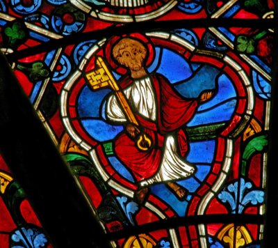 Window depicting St Peter by French School