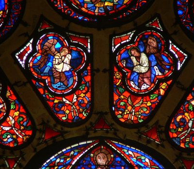 Window depicting angels by French School