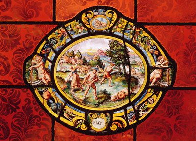 Window depicting May, from Montigny by French School
