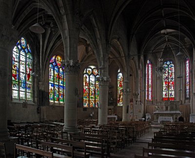 Window depicting View by French School