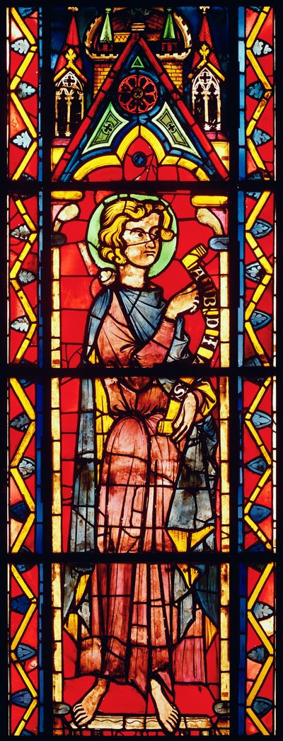 Window depicting the prophet Obadiah by French School
