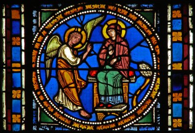 Window s2-C depicting the Annunciation by French School