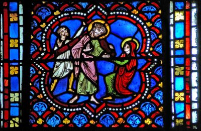 Window s2-L depicting the Via Crucis by French School