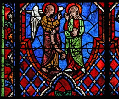 Window depicting the Annunciation by French School