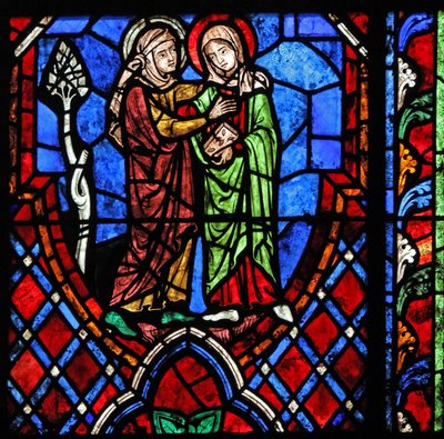 Window depicting the Visitation by French School