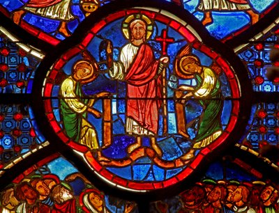 Window depicting Christ in Glory by French School