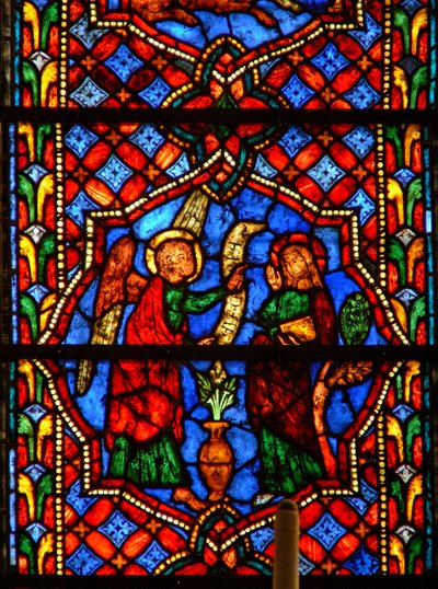 Window 0 depicting the Annunciation by French School