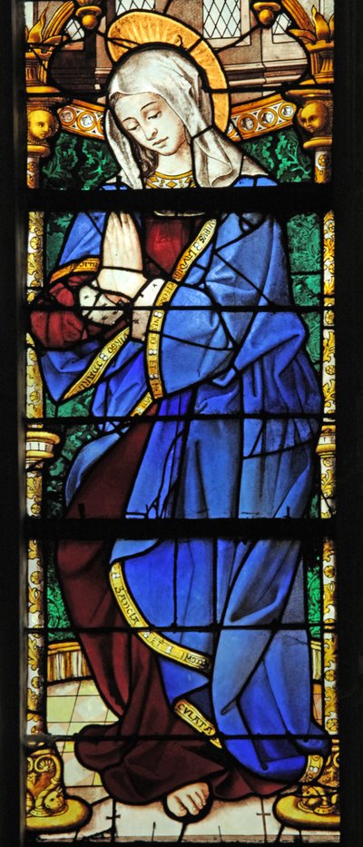 Window depicting the Virgin Mary by French School