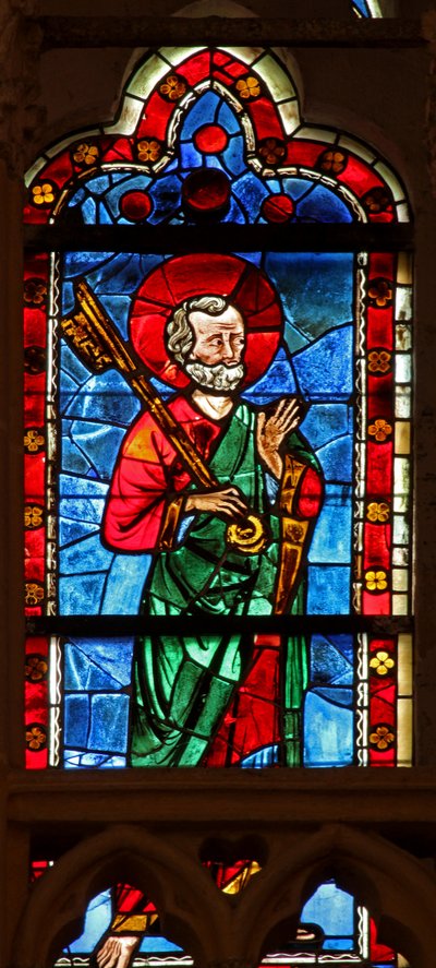 Window depicting St Peter by French School