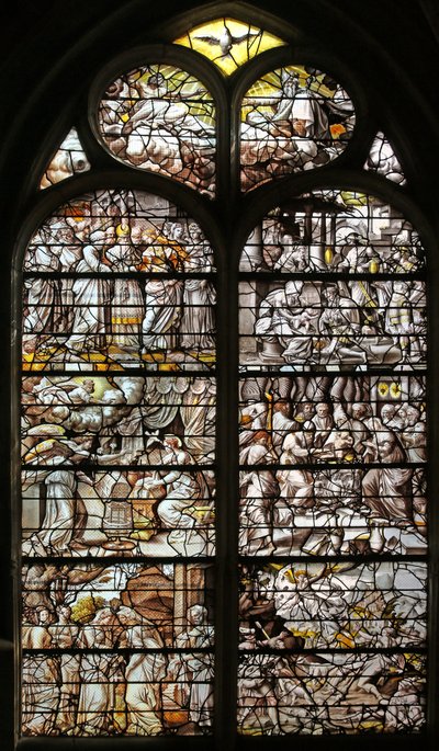 Window w10 depicting the Childhood of Christ by French School
