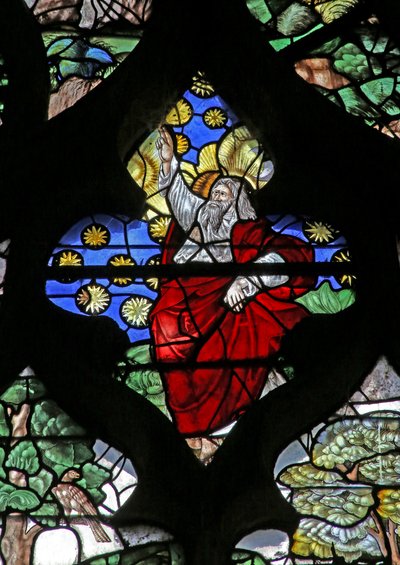 Window w120 depicting God the Creator by French School