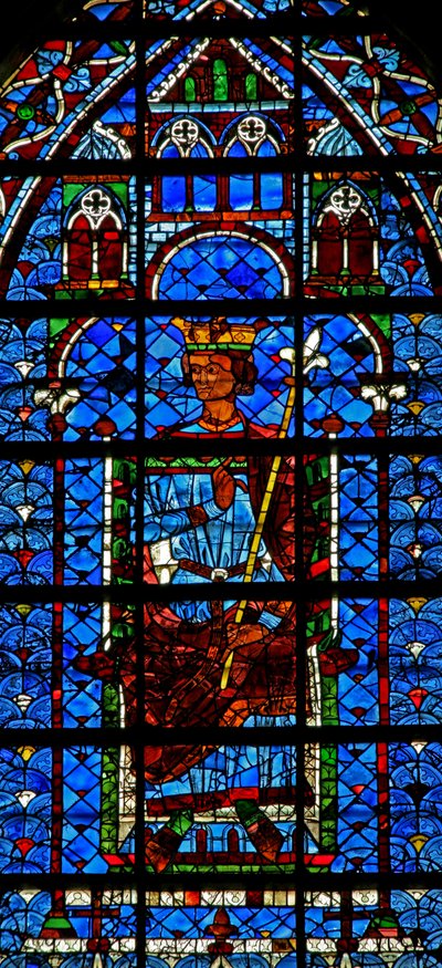 Window w122 depicting a king by French School