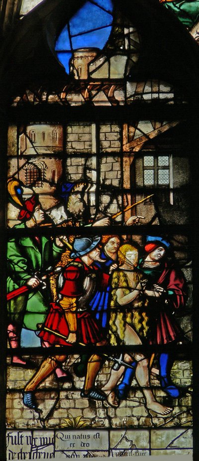 Window depicting St Agnes - arrested by French School