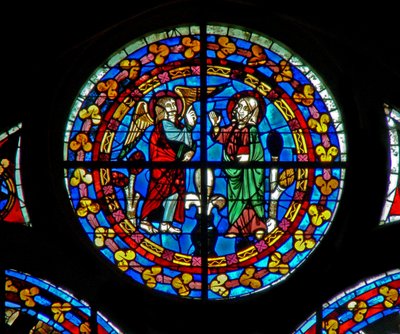 Window depicting the Annunciation by French School